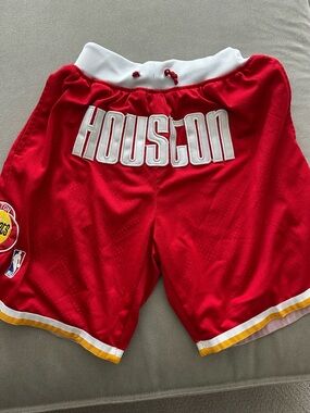 Just Don Houston Rockets Red Athletic Shorts